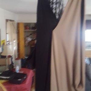 Two tone sleeveless blouse